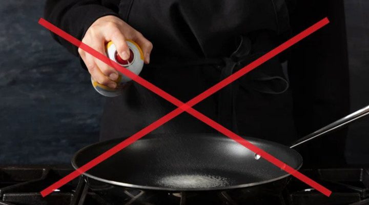 استفاده از اسپری نچسب برای تابه استفاده-از-اسپری-نچسب-برای-تابه