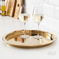 سینی چای استیل طلایی ایکیا GLATTIS