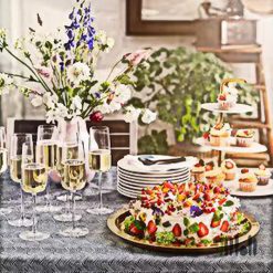 سینی چای استیل طلایی ایکیا GLATTIS