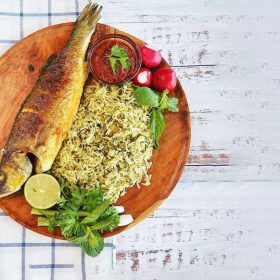 طرز تهیه سبزی پلو با ماهی