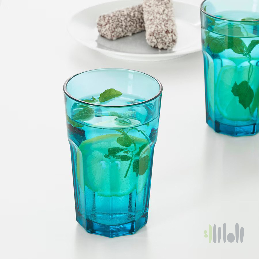 لیوان آبی شیشه ای ایکیا لیوان آبی شیشه ای ایکیا