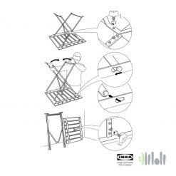 میز و صندلی 2 نفره تاشو ایکیا TARNO