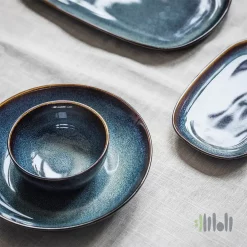 بشقاب سرو 4 عددی ایکیا آبی GLADELIG