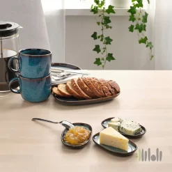 بشقاب سرو 4 عددی ایکیا آبی GLADELIG