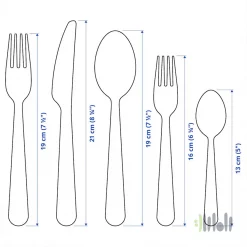 سرویس قاشق و چنگال 60 پارچه ایکیا DRAGON