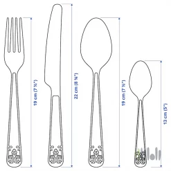 سرویس قاشق چنگال و کارد 24 تکه ایکیا ATBART