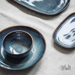 کاسه ۴ عددی قطر ۱۴ سانتی‌ متر ایکیا آبی GLADELIG