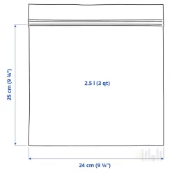 زیپ کیپ ۲.۵ لیتری ایکیا ISTAD
