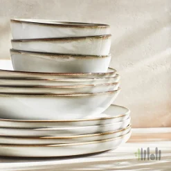 بشقاب خورش خوری ۴ عددی طوسی ایکیا GLADELIG