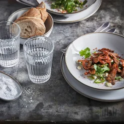 بشقاب خورش خوری ۴ عددی طوسی ایکیا GLADELIG