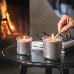 شمع لیوانی معطر آتش ۴۰ ساعته ایکیا ENSTAKA