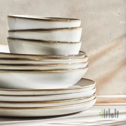 بشقاب غذا خوری ۴ عددی ایکیا طوسی GLADELIG