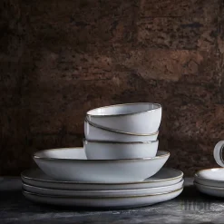 بشقاب غذا خوری 4 عددی ایکیا طوسی GLADELIG