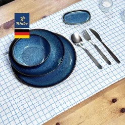 رانر چهارخانه آبی چیبو