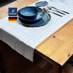 رانر چهارخانه آبی چیبو