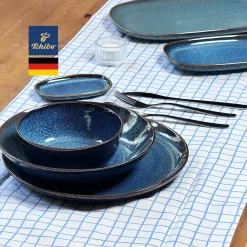 رانر چهارخانه آبی چیبو