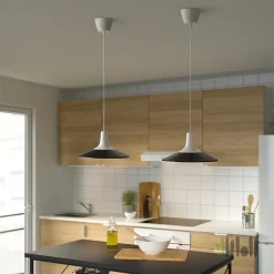 لوستر سفید و مشکی ایکیا FYRTIOFYRA