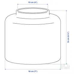 گلدان دودی ایکیا KONSTFULL