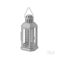 شمعدان فانوس ایکیا ENRUM نقره‌ای