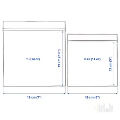 زیپ کیپ ۶۰ عددی آبی ایکیا ISTAD