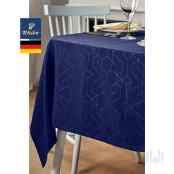 رومیزی طرح هندسی سورمه ای چیبو Tchibo