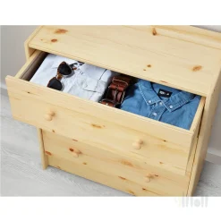 دراور سه کشو چوبی ایکیا RAST