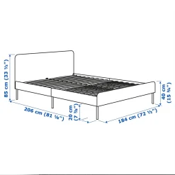 تختخواب دو نفره ایکیا SLATTUM