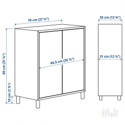 کابینت پایه دار طوسی تیره ایکیا EKET