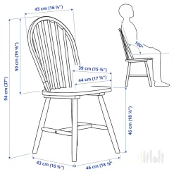 صندلی چوبی ایکیا SKOGSTA