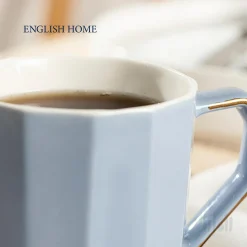 ماگ استخوانی آبی روشن انگلیش هوم ADELA