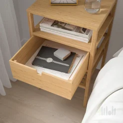 میز کنار تخت بامبو ایکیا NORDKISA