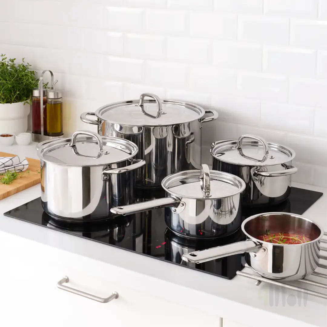 سرویس قابلمه ایکیا 9 پارچه استیل IKEA 365+